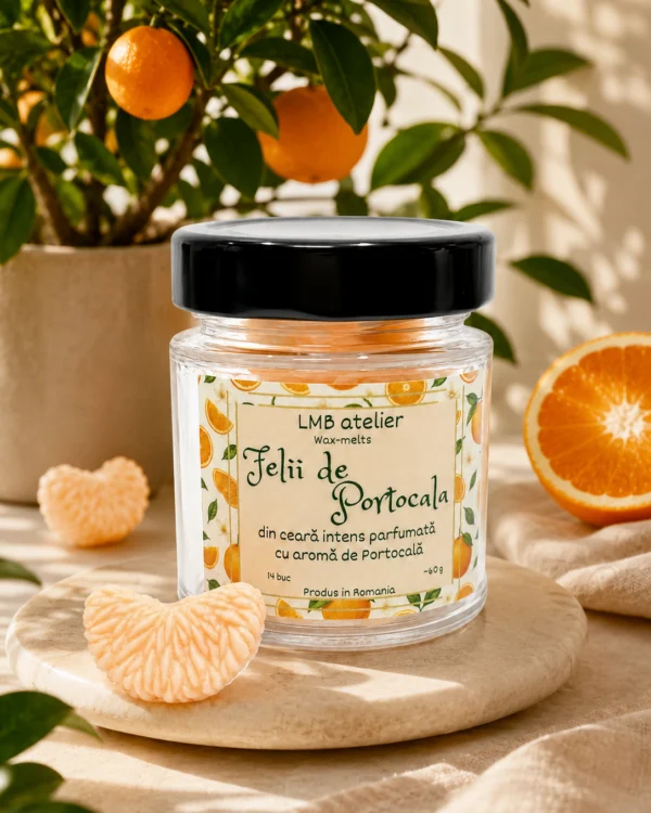 Felii de Portocală Wax Melts din Ceară de Soia – Aromă Intensă de Portocală
