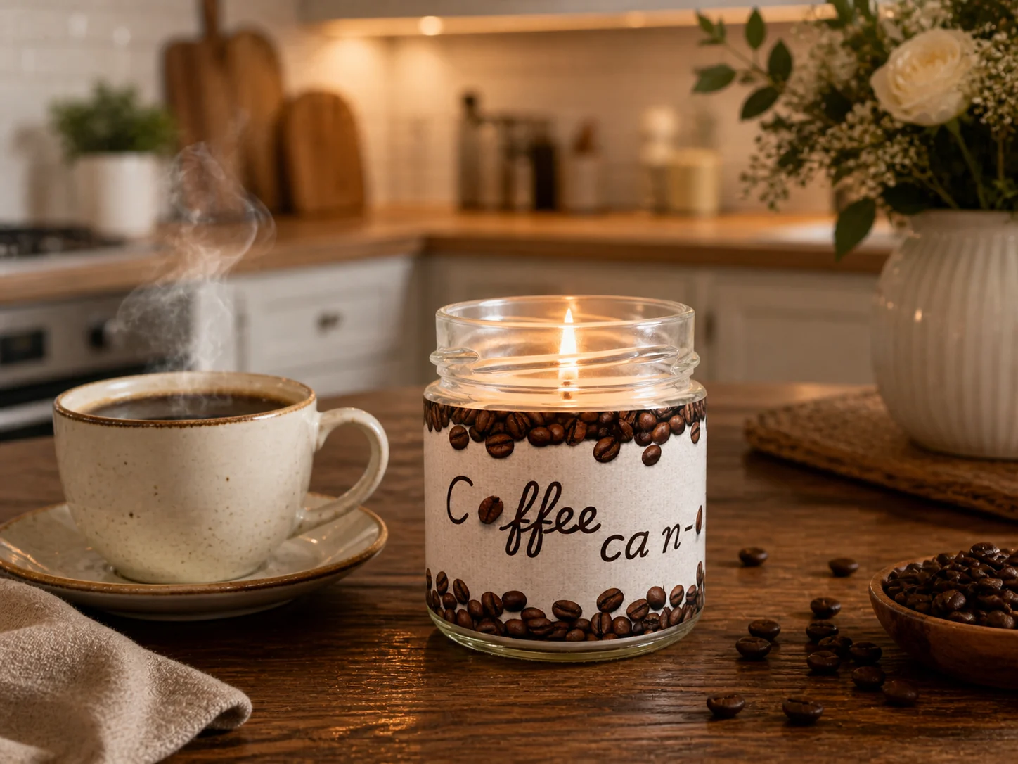 Cadou coffee lover lumanare parfumata cafea