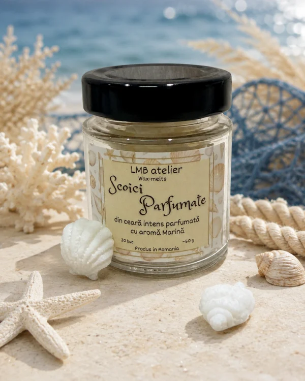 Scoici Wax Melts din Ceară de Soia – Aromă Marină Intensă