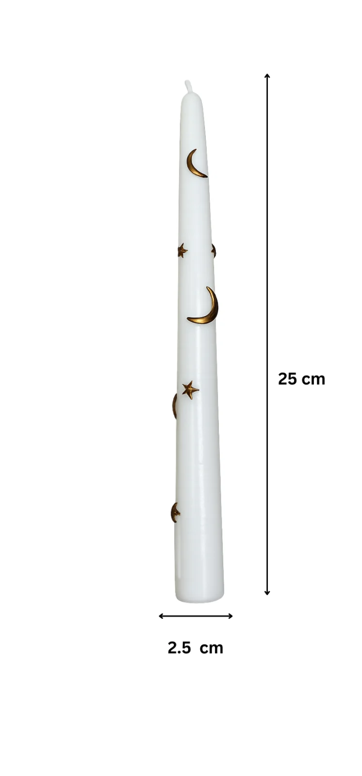 Set 2 lumanari sfesnic - Stele si Luna Aurii