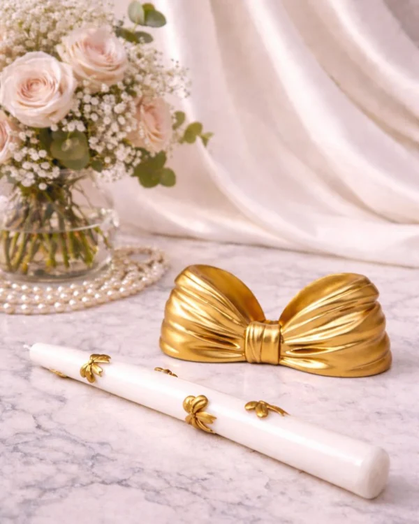 Sfeșnic decorativ în formă de fundiță – design premium