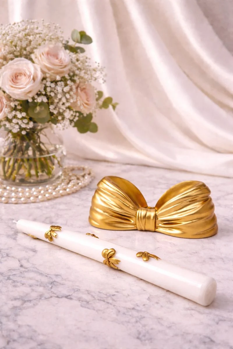 Sfeșnic decorativ în formă de fundiță – design premium