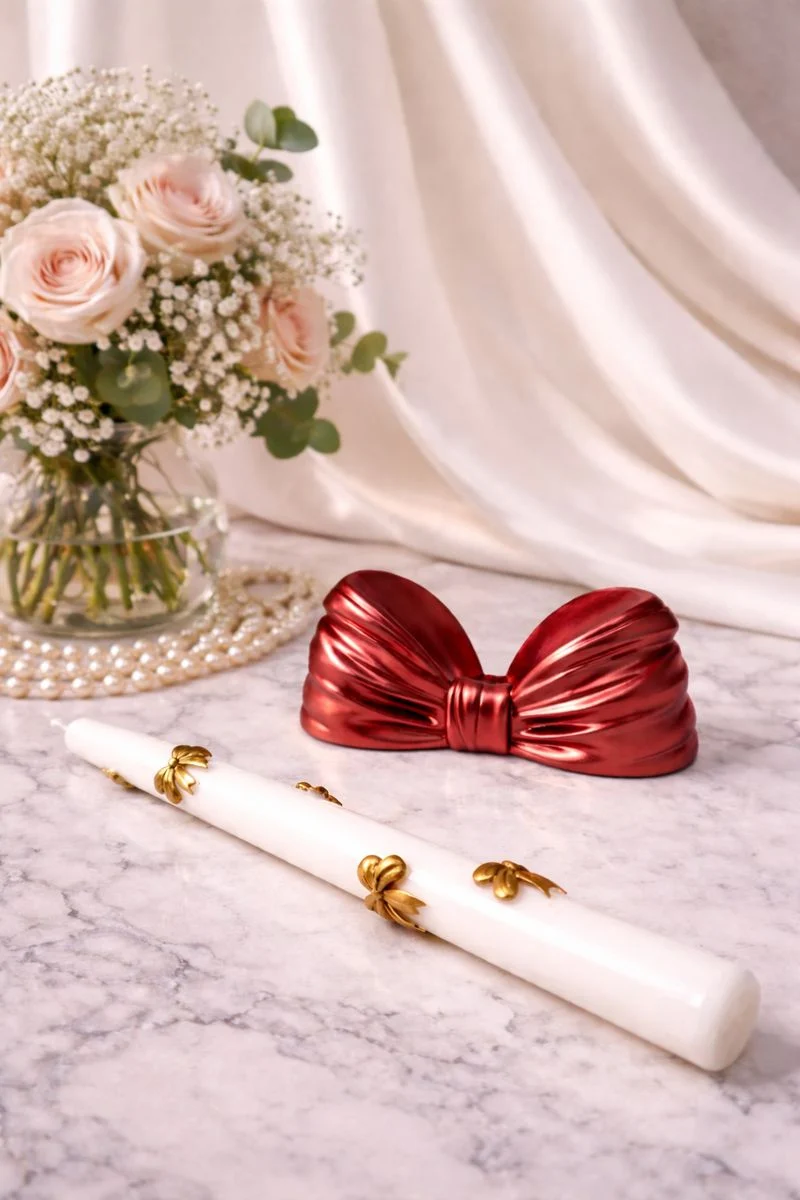 Sfeșnic decorativ în formă de fundiță – design premium